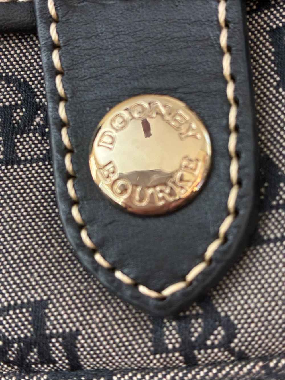 Dooney & Bourke Brown and Black Logo Canvas Crossbody Bag - Picture 7 of 9